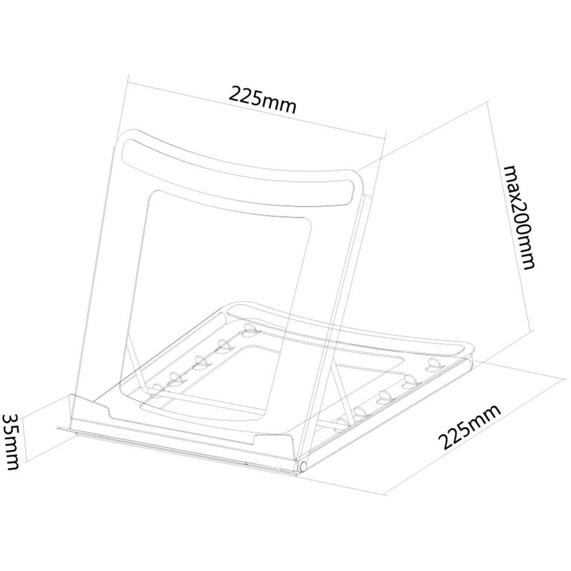Afbeelding laden in galerijviewer, Neomounts nsls075black notebook standaard (zwart)