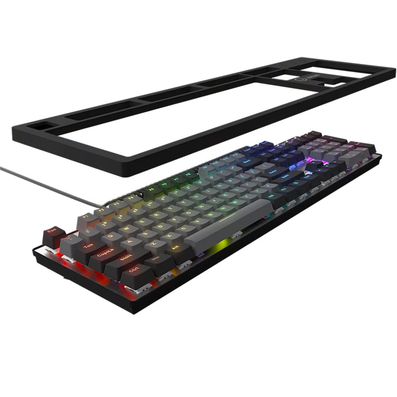 Afbeelding laden in galerijviewer, Lorgar azar 514, gaming toetsenbord (zwart, us lay-out, logar dream, rgb)