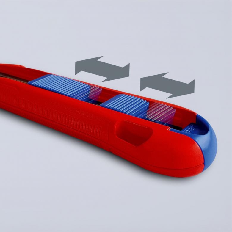 Afbeelding laden in galerijviewer, Knipex cutix universele mes stanleymes (rood blauw, incl. 2 mesbladen)