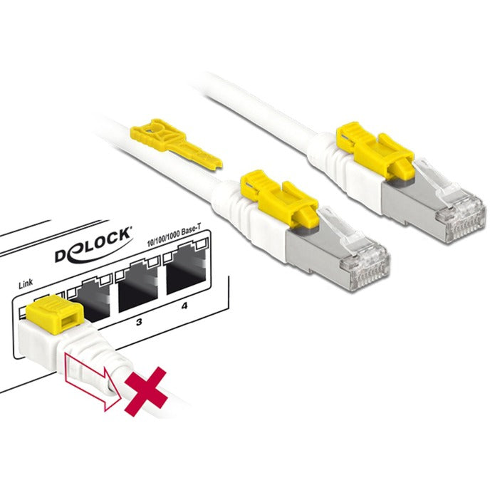 Afbeelding laden in galerijviewer, Delock netwerkkabel rj-45 secure met cat.6a (wit, 85335, 5 meter)