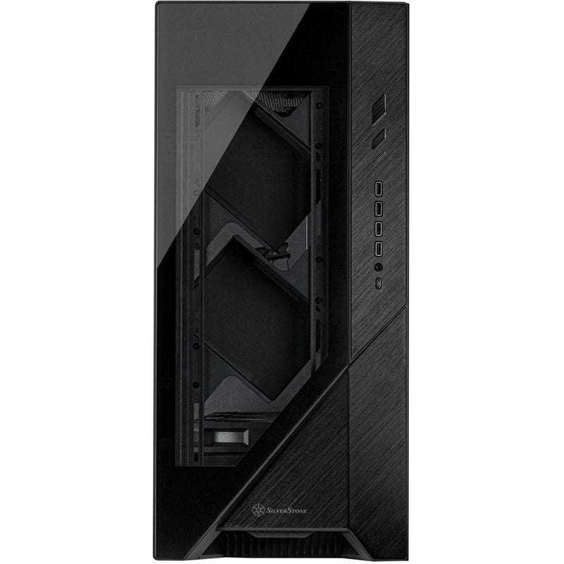 Afbeelding laden in galerijviewer, Silverstone alta f2 big tower behuizing (zwart | 4x usb-a | 1x usb-c | tempered glass)