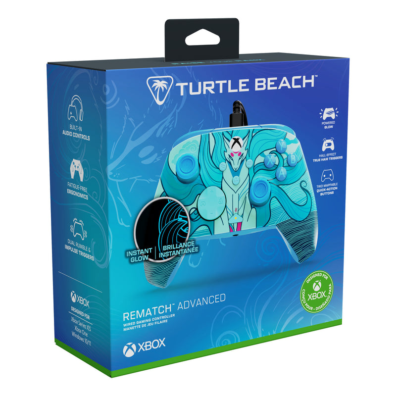 Afbeelding laden in galerijviewer, Turtle beach rematch geavanceerde bedrade controller (blue kitsune, xbox serie x|s, xbox one, pc)