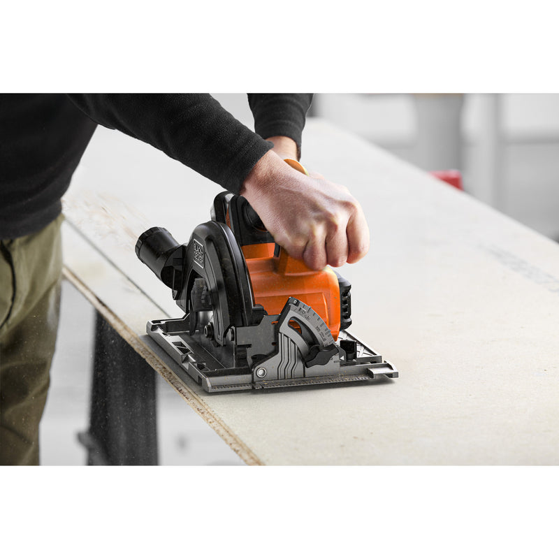Afbeelding laden in galerijviewer, Black+decker 18v brushless cirkelzaag 165mm handcirkelzaag (zwart oranje, accu en oplader niet inbegrepen)