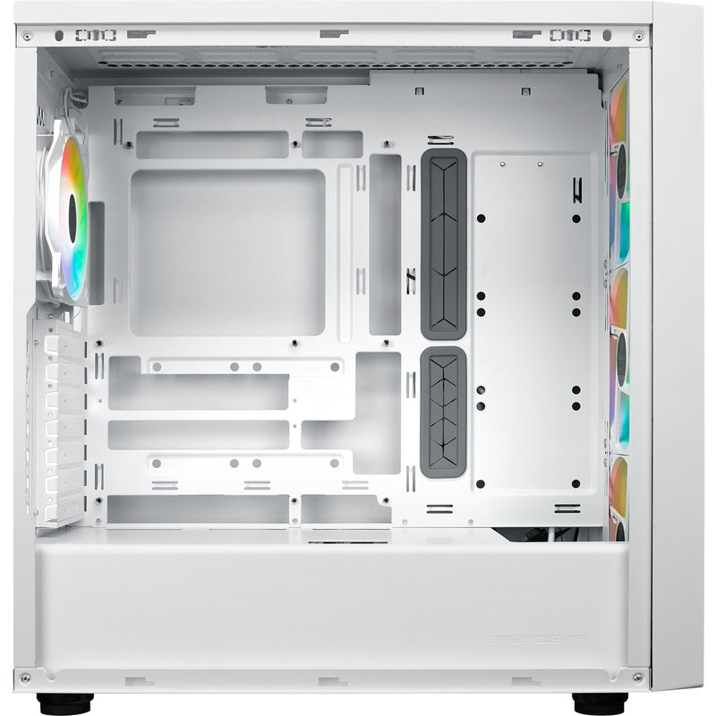 Afbeelding laden in galerijviewer, Cooler master masterbox 600 midi tower behuizing (wit | 2x usb-a | 1x usb-c | rgb | tempered glass)