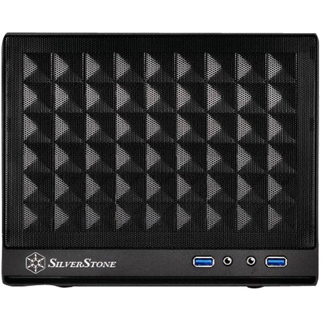 Afbeelding laden in galerijviewer, Silverstone sg13b mini tower behuizing (zwart | 2x usb-a)