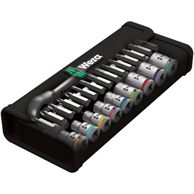 Afbeelding laden in galerijviewer, Wera 8100 sa 11 zyklop metal-ratelset, 28‑delig gereedschapsset (omschakelpal, 1 4 -aandrijving)
