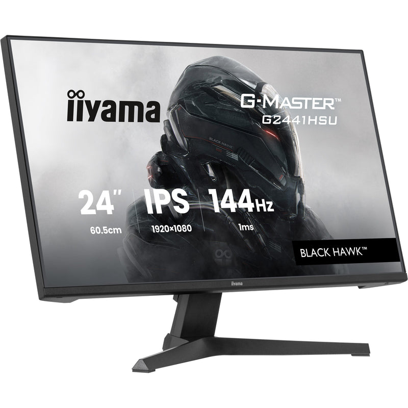 Afbeelding laden in galerijviewer, Iiyama g-master black hawk g2441hsu-b1 23.8 gaming monitor (zwart, hdmi, displayport, 2x usb-a, usb-b, 144 hz)