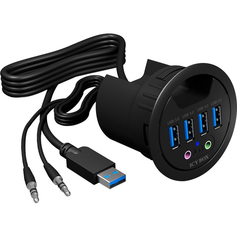Afbeelding laden in galerijviewer, Icy box ib-hub1403a usb-hub (zwart)