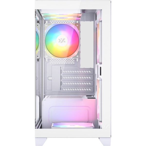 Afbeelding laden in galerijviewer, Xyz pc gear titanium view lite midi tower behuizing (wit | 2x usb-a | tempered glass)