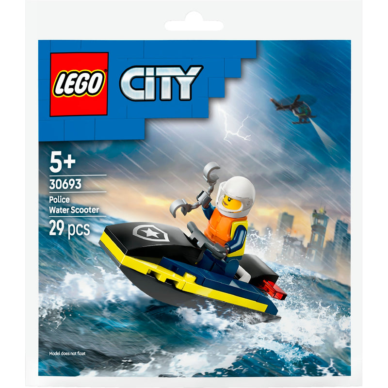 Afbeelding laden in galerijviewer, Lego city - politiewaterscooter constructiespeelgoed (30693)
