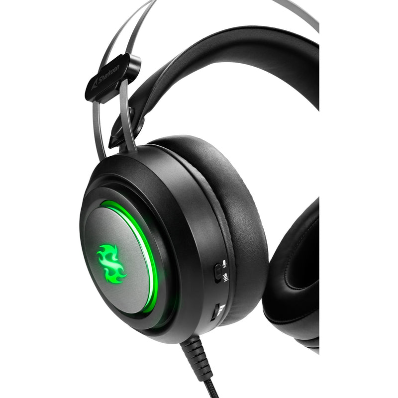 Afbeelding laden in galerijviewer, Sharkoon skiller sgh30 over-ear gaming headset (zwart, pc, playstation 4, playstation 5, rgb leds)
