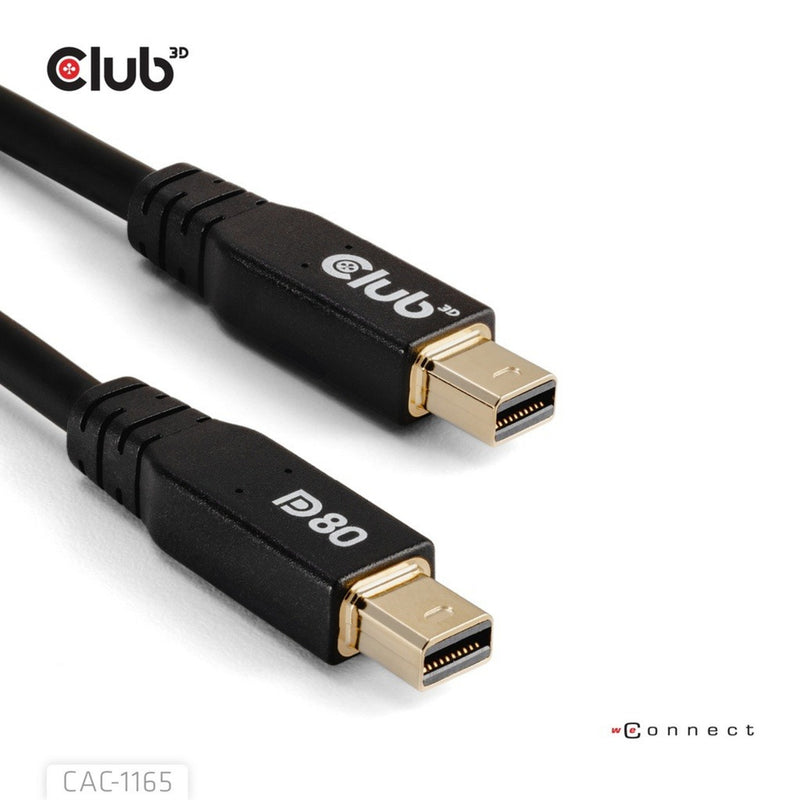 Afbeelding laden in galerijviewer, Club 3d minidisplayport naar minidisplayport dp80 bidirectioneel kabel (zwart, 1 meter, vesa-gecertificeerd)
