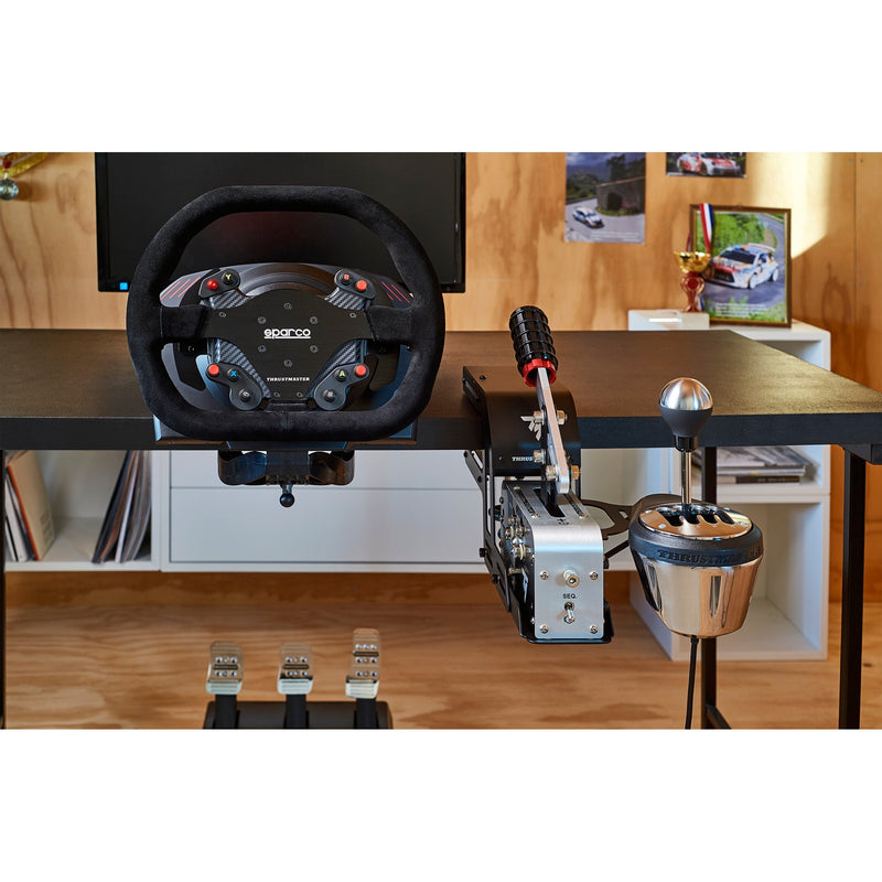 Afbeelding laden in galerijviewer, Thrustmaster tm racing clamp houder (zwart, voor tss handbrake th8a shifter)