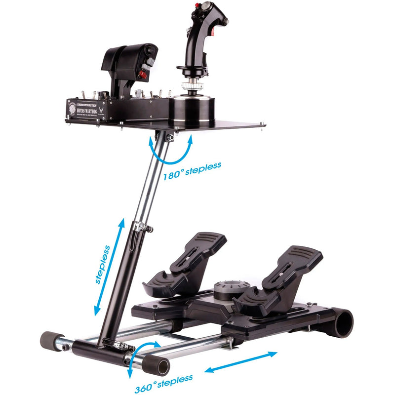 Afbeelding laden in galerijviewer, Wheel stand pro deluxe v2 thrustmaster hotas warth houder (zwart, voor thrustmaster hotas warthog, saitek x-55, x52, pro en x65)