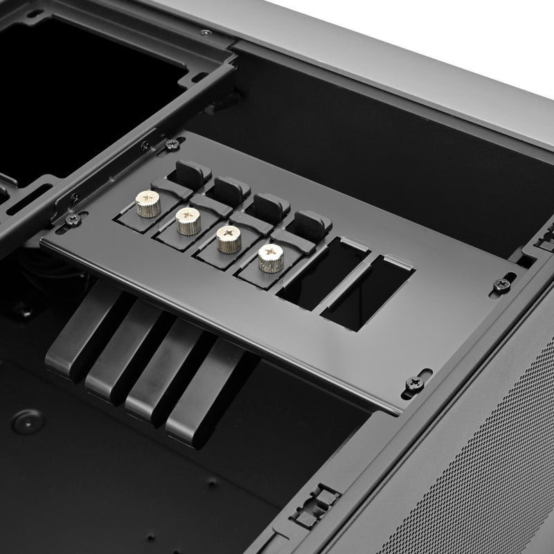 Afbeelding laden in galerijviewer, Silverstone crown 04 htpc behuizing (donkergrijs | 4x usb-a | 1x usb-c)