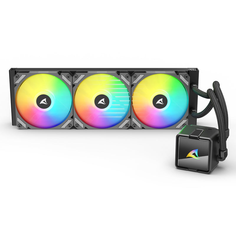 Afbeelding laden in galerijviewer, Sharkoon s60 argb waterkoeling (zwart, 4-pin pwm)
