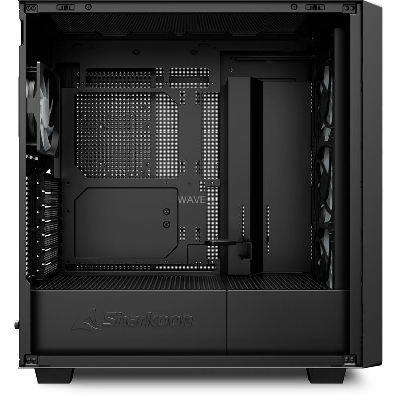 Afbeelding laden in galerijviewer, Sharkoon rebel c70m rgb midi tower behuizing (zwart houtkleur | 2x usb-a | 1x usb-c | rgb)