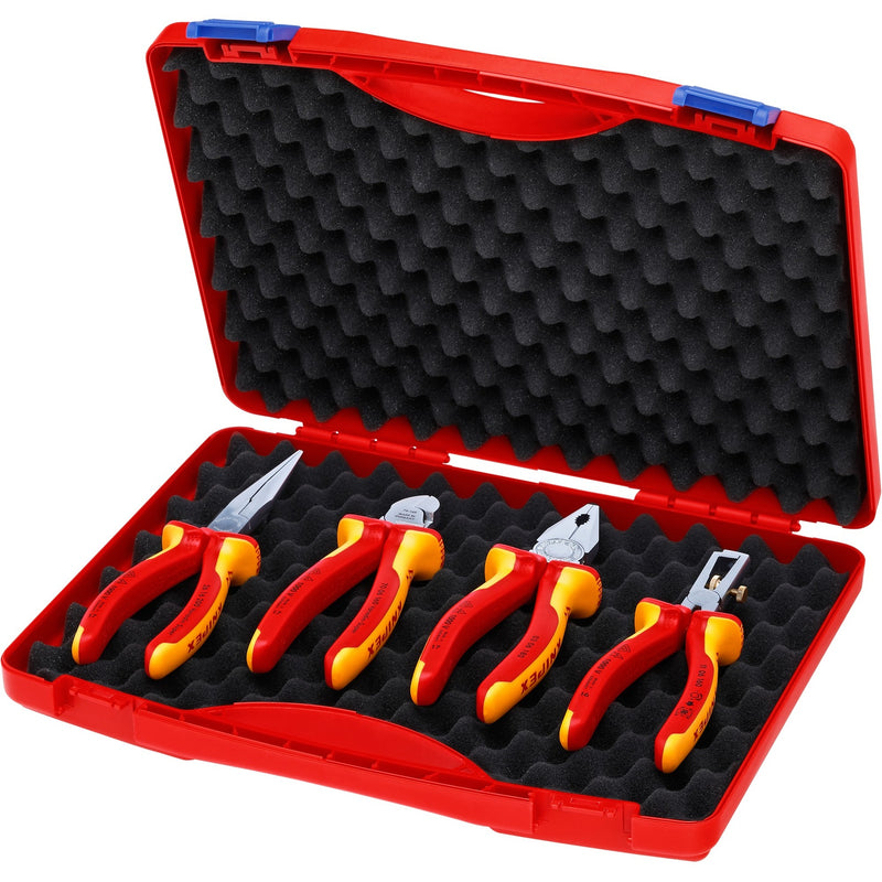 Afbeelding laden in galerijviewer, Knipex elektronica-set vde 002015 tangenset (rood geel, 4-delig)