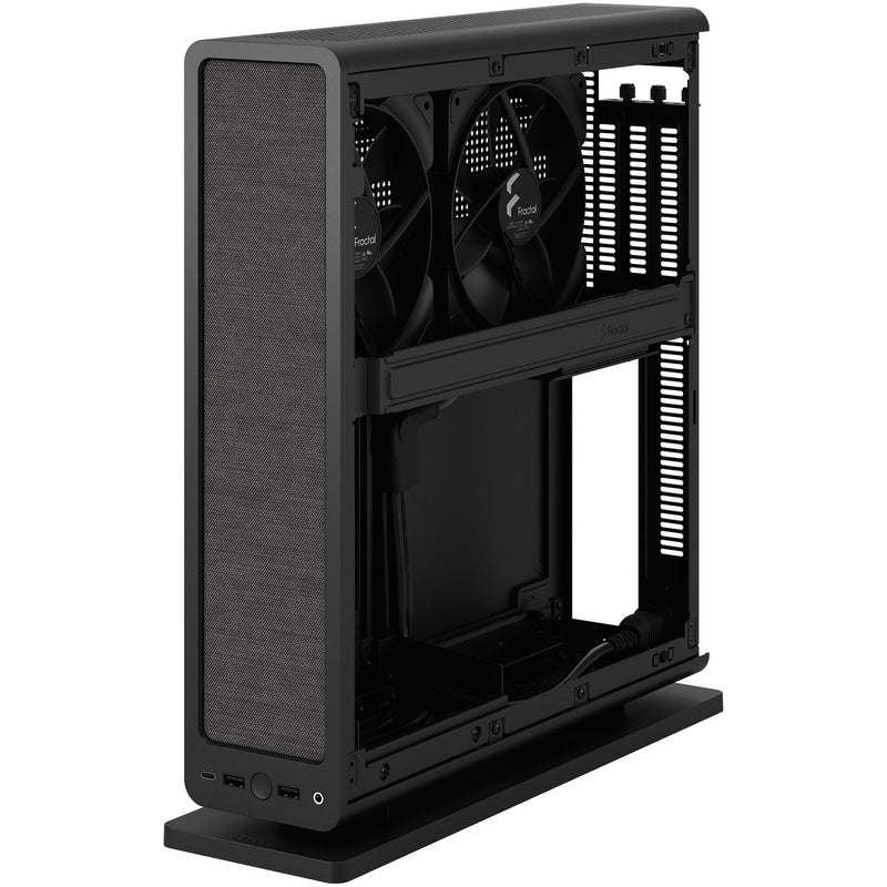 Afbeelding laden in galerijviewer, Fractal design ridge black mini tower behuizing (zwart | 2x usb-a | 1x usb-c)