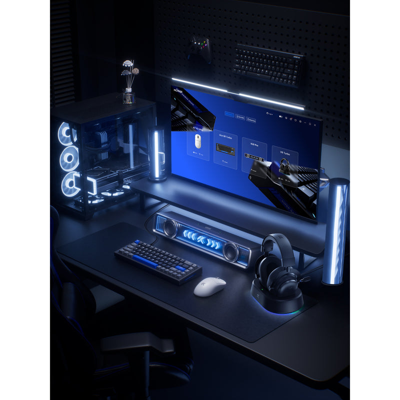 Afbeelding laden in galerijviewer, Mchose v9 turbo+ magnetic wireless over-ear gaming headset (wit zilver, nintendo switch, playstation 4, playstation 5, mobiel, pc, 2.4g bluetooth usb)