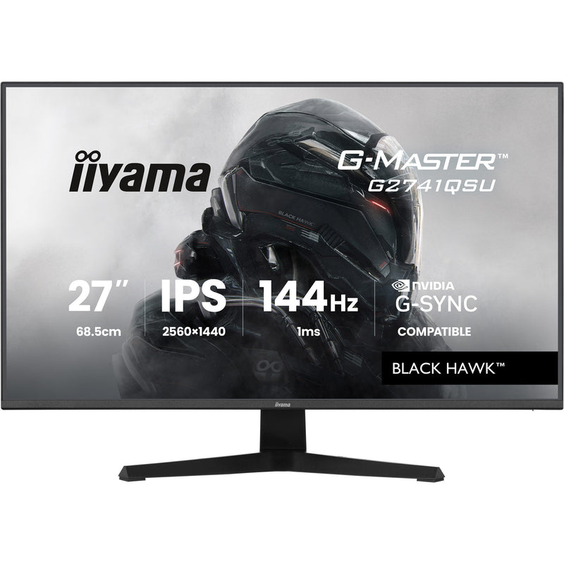 Afbeelding laden in galerijviewer, Iiyama g-master black hawk g2741qsu-b1 27 gaming monitor (zwart, hdmi, displayport, 2x usb-a, usb-b, 144 hz)
