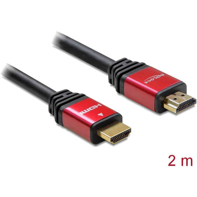 Afbeelding laden in galerijviewer, Delock high speed hdmi – hdmi a male > hdmi a male kabel (zwart, 2 meter)