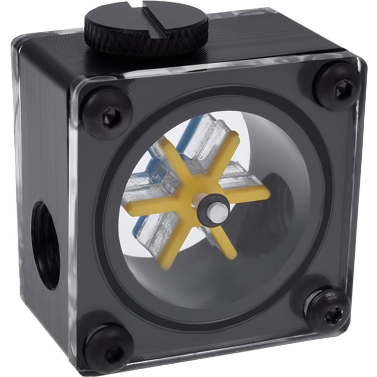 Afbeelding laden in galerijviewer, Alphacool eisflügel doorstroomindicator g1 4 square doorstroommeter (zwart)