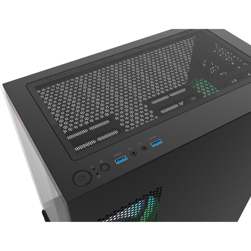 Afbeelding laden in galerijviewer, Thermaltake view 170 ws argb mini tower behuizing (zwart houtkleur | 2x usb-a | rgb | window)