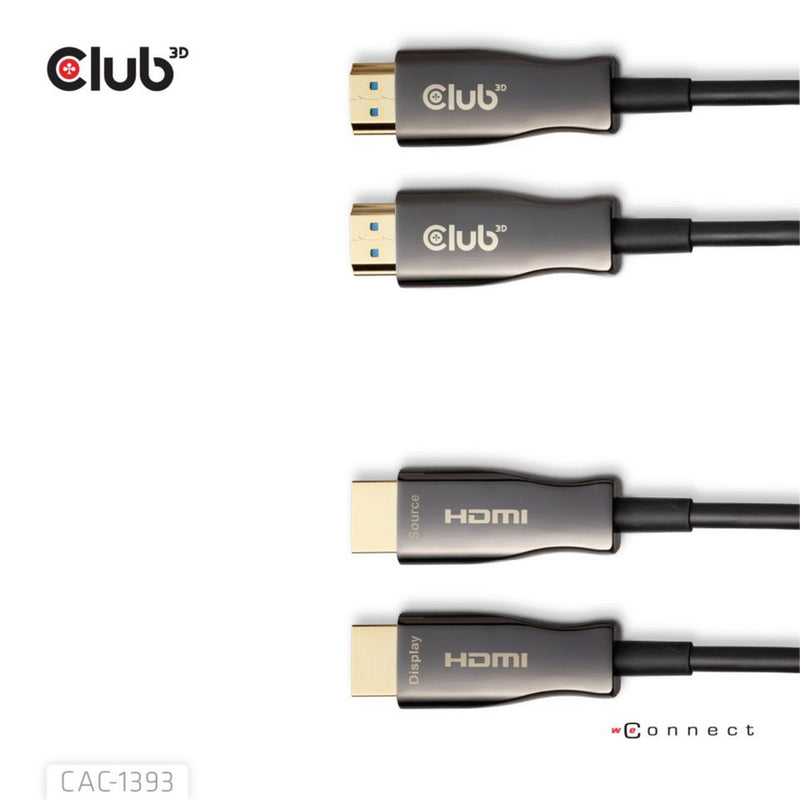 Afbeelding laden in galerijviewer, Club 3d hdmi hybride aoc kabel (zwart, 50 meter)