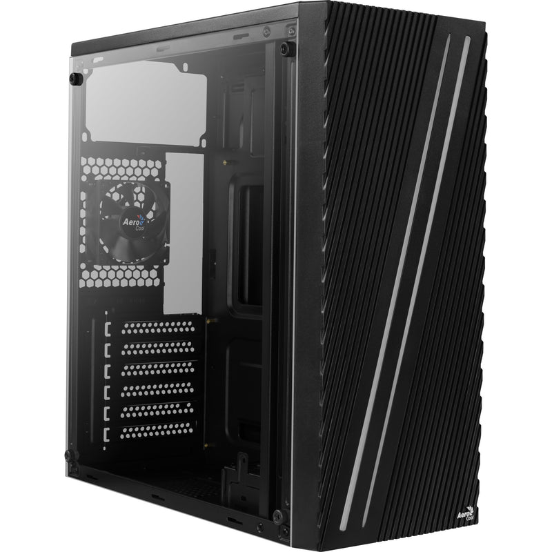 Afbeelding laden in galerijviewer, Aerocool streak midi tower behuizing (zwart | 3x usb-a | rgb | window)