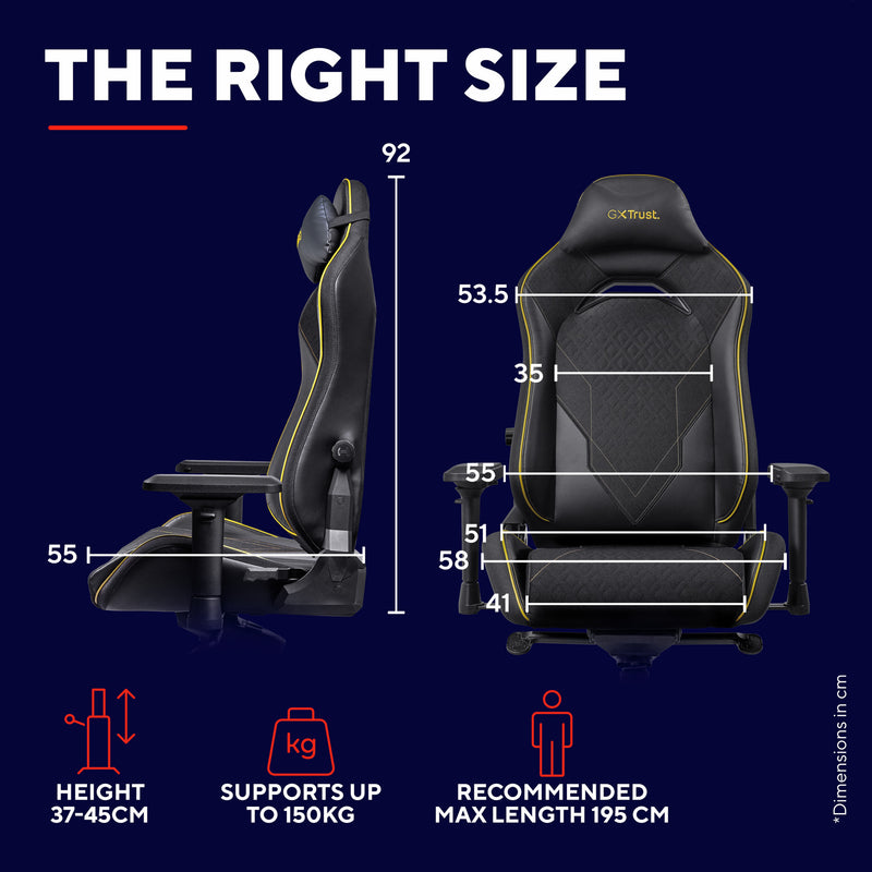 Afbeelding laden in galerijviewer, Trust gxt 721 ruya pro premium comfortabele gaming stoel (zwart geel)