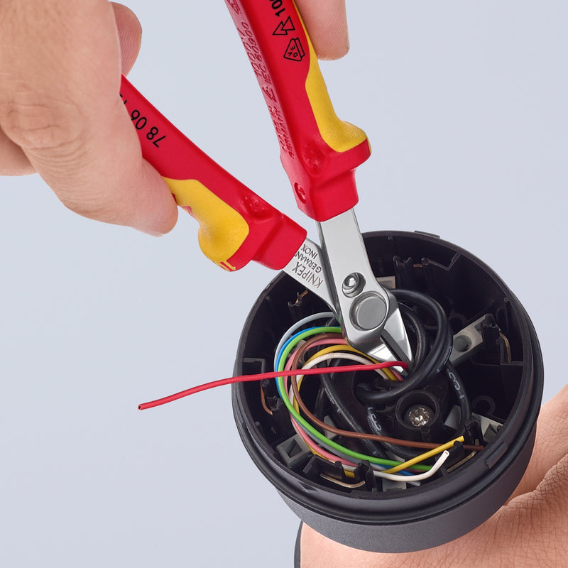 Afbeelding laden in galerijviewer, Knipex electronic super knips® vde 78 06 125 elektronica-tang (rood geel)