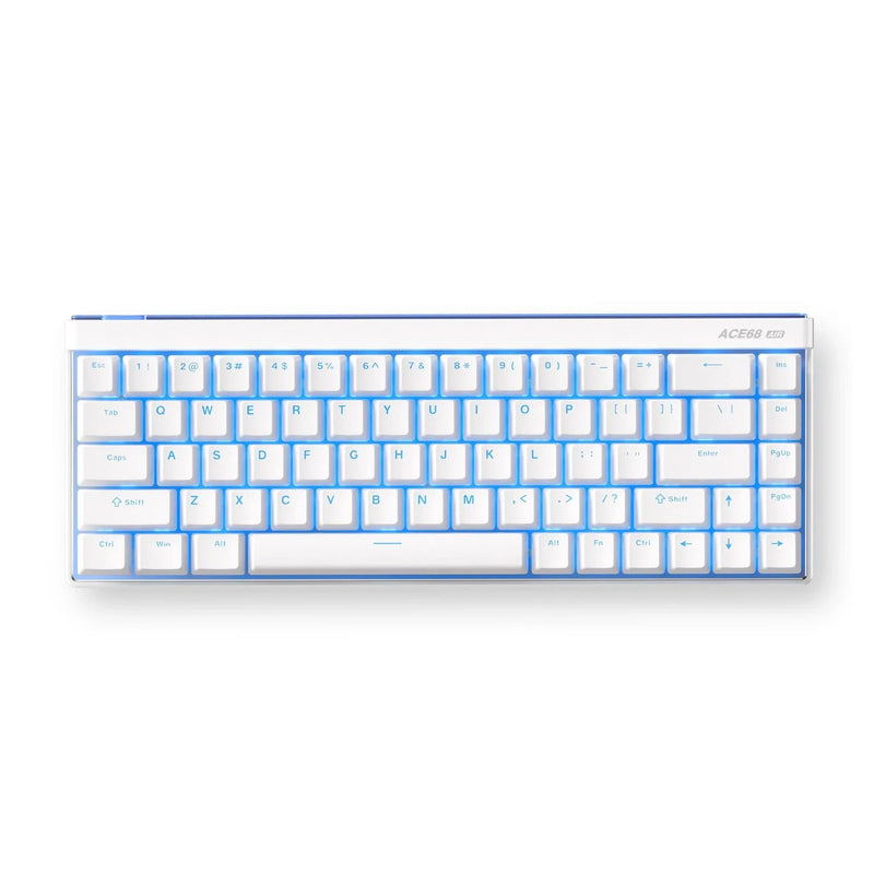 Afbeelding laden in galerijviewer, Mchose ace 68 air hall effect magnetic switch gaming keyboard (wit, us lay-out (qwerty), kailh magnetic god, 65%, rgb, hot swap, pbt keycaps, usb-c, hall effect sensor)