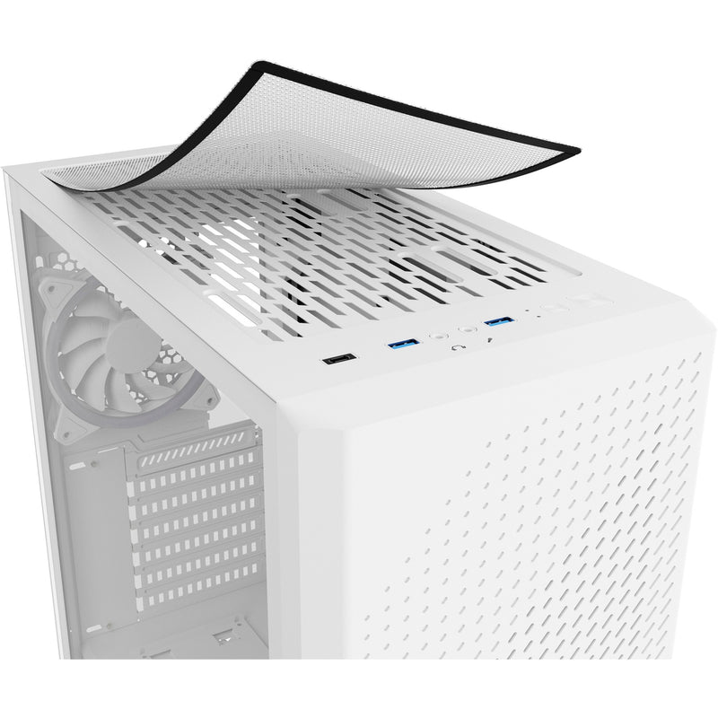Afbeelding laden in galerijviewer, Sharkoon vs9 rgb white midi tower behuizing (wit | 2x usb-a | 1x usb-c | rgb | tempered glass)