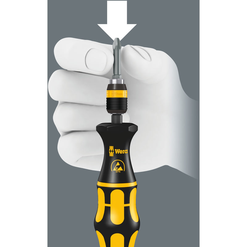 Afbeelding laden in galerijviewer, Wera bits-handhouder 813 r schroevendraaier (zwart geel, esd, niet magnetisch, 90mm)