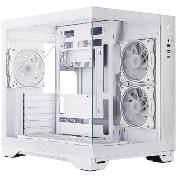 Afbeelding laden in galerijviewer, Chieftec visio midi tower behuizing (wit | 2x usb-a | 1x usb-c | rgb | tempered glass)