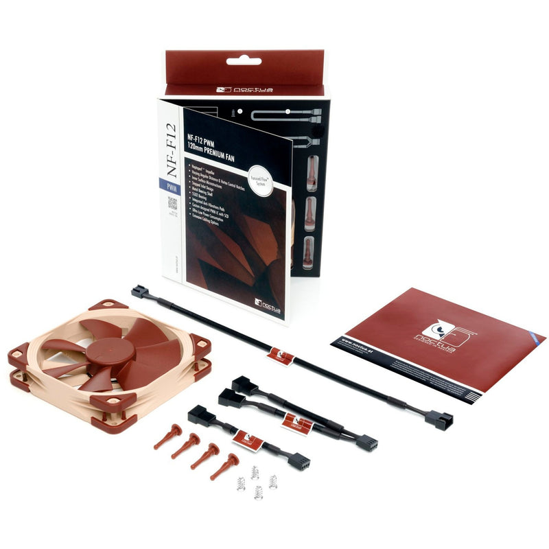 Afbeelding laden in galerijviewer, Noctua nf-f12 pwm case fan (lichtbruin, 120 x 120 x 25 mm)