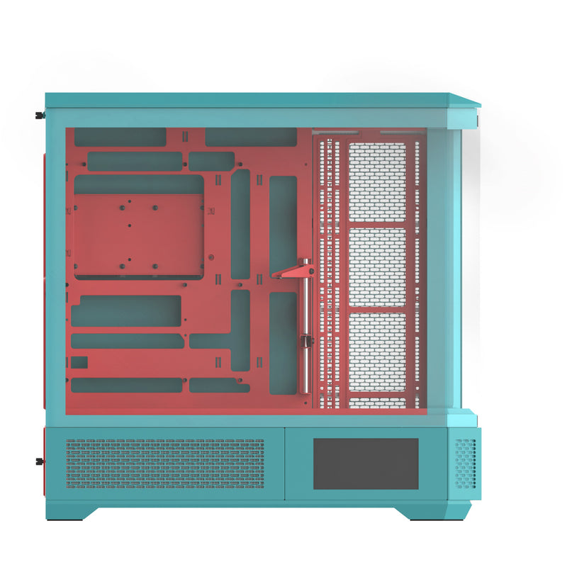 Afbeelding laden in galerijviewer, Thermaltake view 600 tg mint strawberry big tower behuizing (mint bes | 2x usb-a | 1x usb-c | tempered glass)