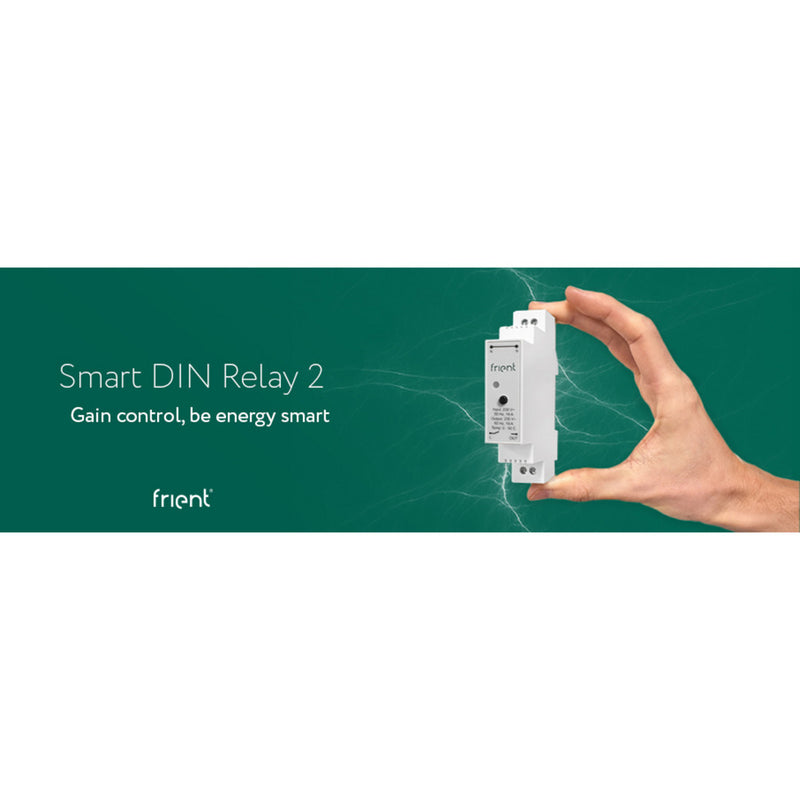 Afbeelding laden in galerijviewer, Frient smart din relay relais (lichtgrijs, zigbee)