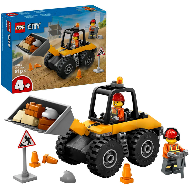 Afbeelding laden in galerijviewer, Lego city - gele wiellader constructiespeelgoed (60450)