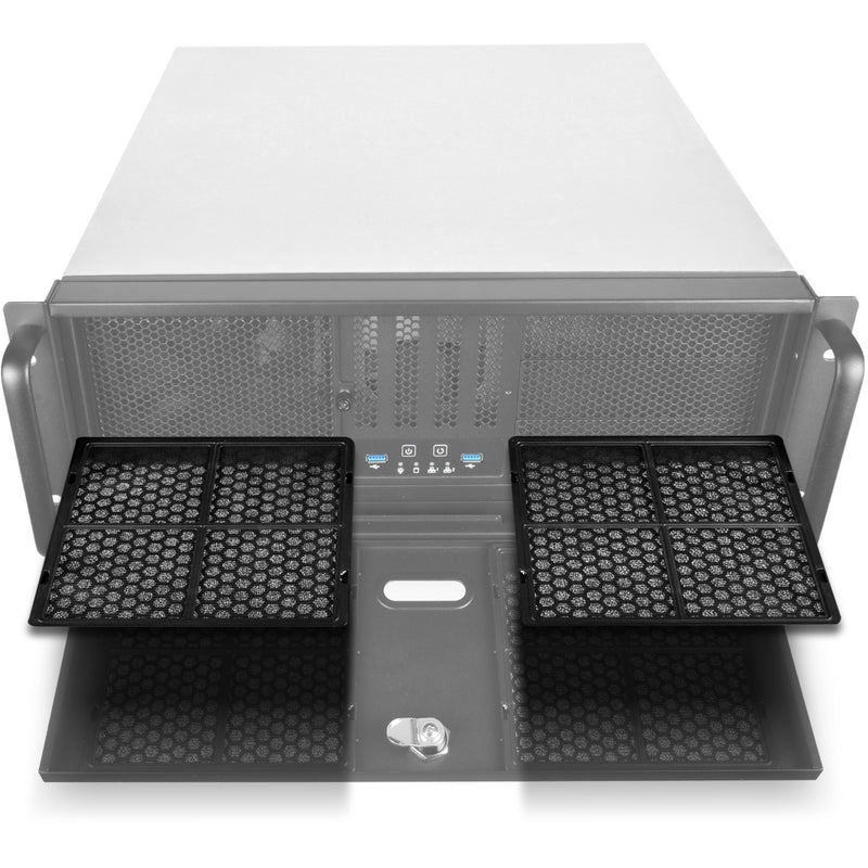 Afbeelding laden in galerijviewer, Silverstone rm400 rack behuizing (zwart | 2x usb-a 3.2 (5 gbit s))