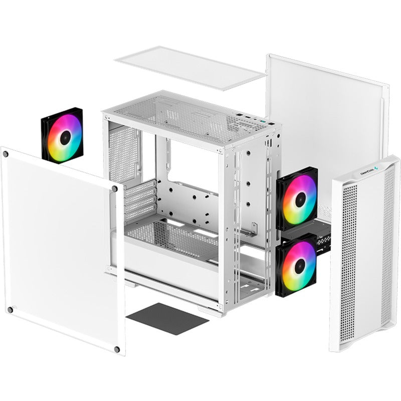 Afbeelding laden in galerijviewer, Deepcool cc360 argb midi tower behuizing (wit | 2x usb-a | rgb | tempered glass)