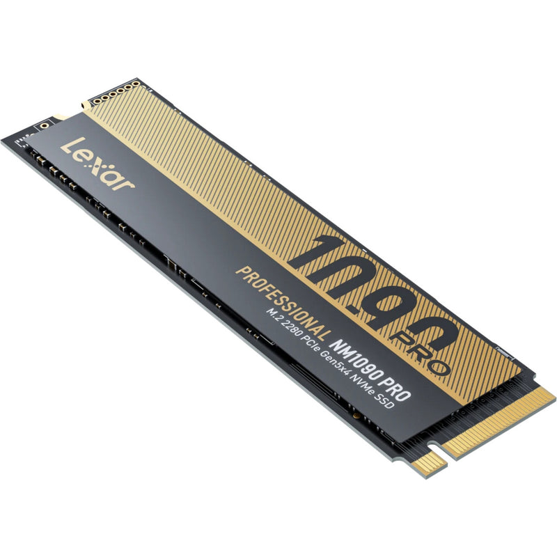 Afbeelding laden in galerijviewer, Lexar nm1090 pro 2 tb ssd (zwart goud, m.2 2280, pcie gen 5x4)