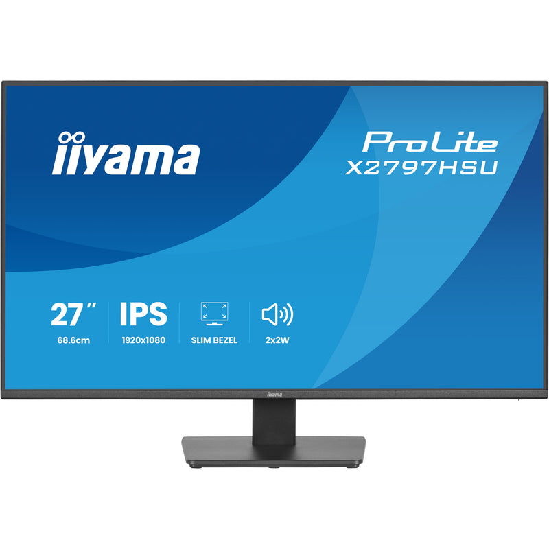 Afbeelding laden in galerijviewer, Iiyama prolite x2797hsu-b1 27 monitor (zwart, 120hz, hdmi, displayport, usb-c, audio)