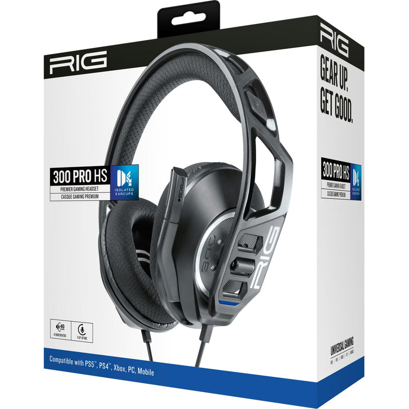 Afbeelding laden in galerijviewer, Nacon rig 300 pro hs over-ear gaming headset (zwart, playstation 4, playstation 5, xbox, nintendo switch, pc)