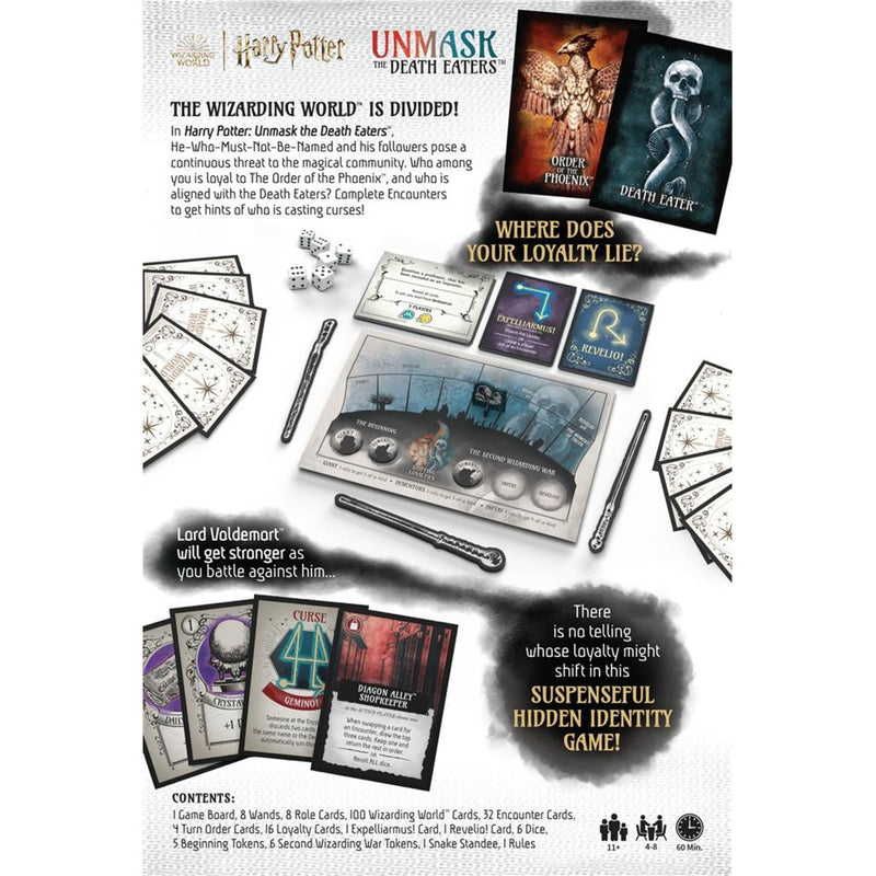 Afbeelding laden in galerijviewer, European player network harry potter: unmask the death eaters bordspel (engels, 3 - 8 spelers, 60 minuten, vanaf 11 jaar)
