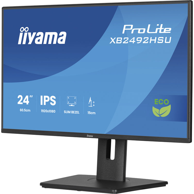 Afbeelding laden in galerijviewer, Iiyama prolite xb2492hsu-b1 24 monitor (zwart (mat), hdmi, displayport, 2x usb-a, usb-b, 120 hz)