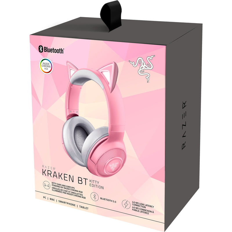 Afbeelding laden in galerijviewer, Razer kraken kitty v2 pro rgb over-ear gaming headset (roze)