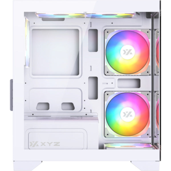 Afbeelding laden in galerijviewer, Xyz pc gear titanium view lite midi tower behuizing (wit | 2x usb-a | tempered glass)