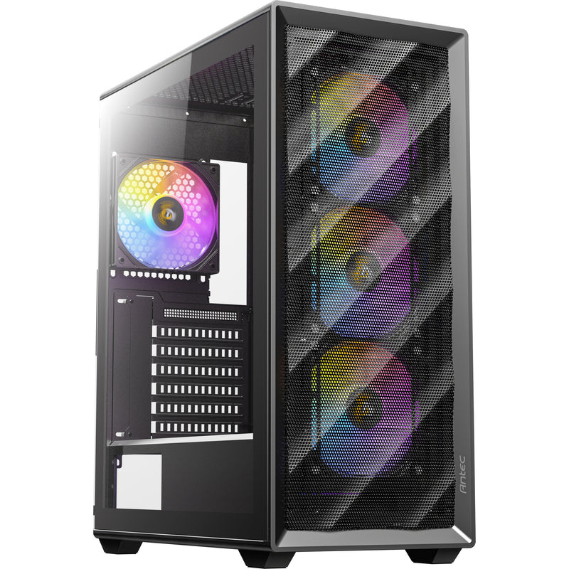 Afbeelding laden in galerijviewer, Antec ax85 argb midi tower behuizing (zwart | 2x usb-a | tempered glass)